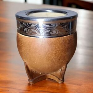 Mate Imperial Liso Marrón Virola Acero